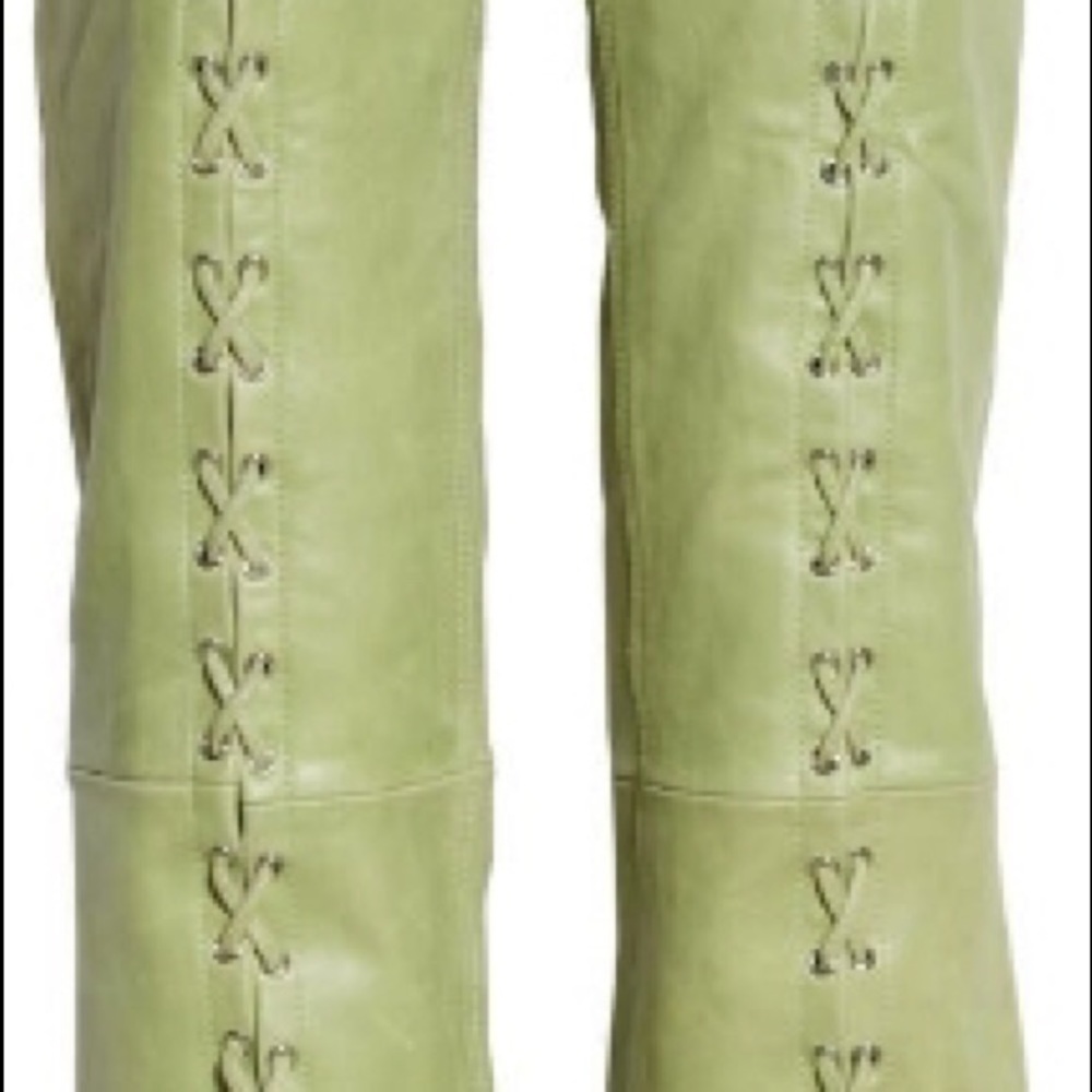Saks Potts Christina Lace-Up Lambskin Leather Pants